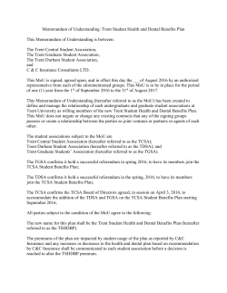 MoU - Trent GSA