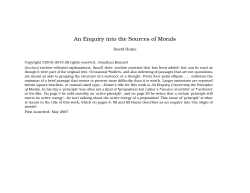 An Enquiry into the Sources of Morals