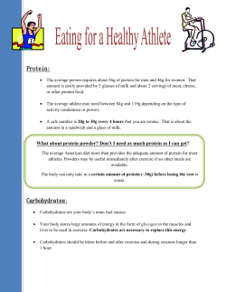 Eating for a Healthy Athlete
