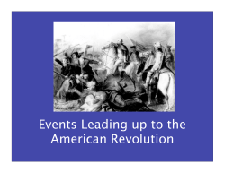 Events Leading up to the American Revolution.key