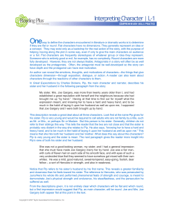 Interpreting Character | L-1