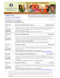 Summer 2017 - George Fox University