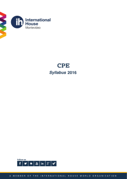 Syllabus 2016 - International House London Institute