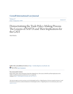 Democtratizing the Trade Policy-Making Process