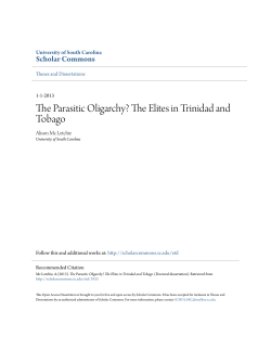 The Parasitic Oligarchy? The Elites in Trinidad and Tobago