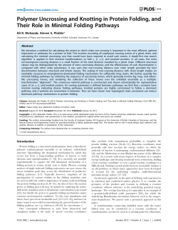 Polymer Uncrossing and Knotting in Protein Folding