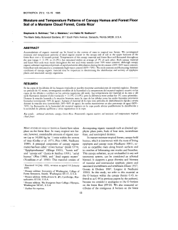 Moisture and temperature patterns of canopy humus and forest floor