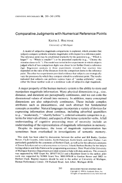 Comparative Judgments with Numerical Reference Points