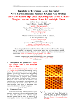 Template for Evergreen - Joint Journal of Novel Carbon Resource