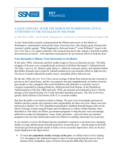 SSN Key Findings Rose and Baumgartner on Framing the Poor