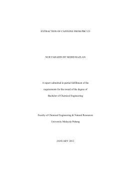 EXTRACTION OF CAFFEINE FROM PBC123 NUR FARAHIN BT