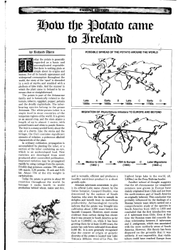 How the potato came to Ireland by Richard Ahern