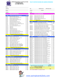 pricelist springboards - Springboards to Education