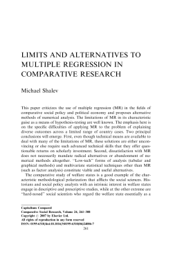 limits and alternatives to multiple regression in comparative research