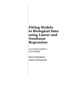 Fitting Models to Biological Data using Linear and Nonlinear