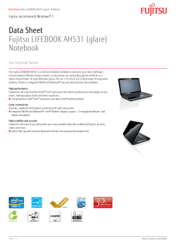 Data Sheet Fujitsu LIFEBOOK AH531 (glare) Notebook