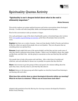 Spirituality Quotes Activity