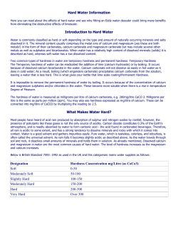 Hard Water Information