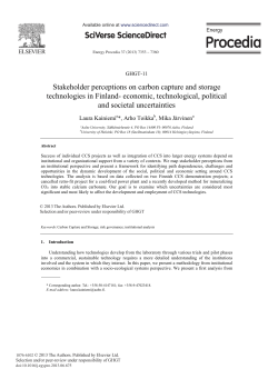 Stakeholder Perceptions on Carbon Capture and Storage