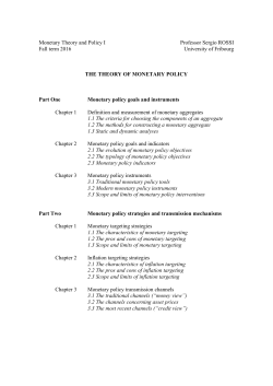 The theory of monetary policy