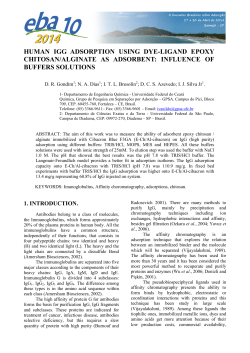 human igg adsorption using dye-ligand epoxy chitosan