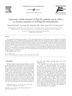 Ammonium sulfide treatment of HgCdTe substrate and its effects on