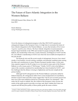 The Future of Euro-Atlantic Integration in the Western Balkans