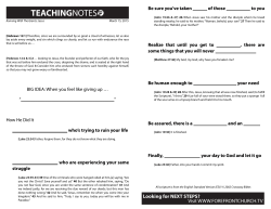 Sermon Notes - Forefront Church