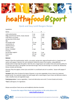 Quick and Easy Lentil Burgers Recipe