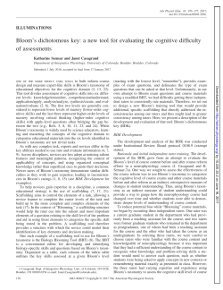 Bloom`s dichotomous key: a new tool for evaluating the cognitive