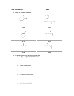 HW 4--Aldehydes and Ketones