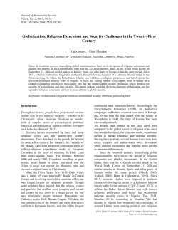Globalization, Religious Extremism and Security