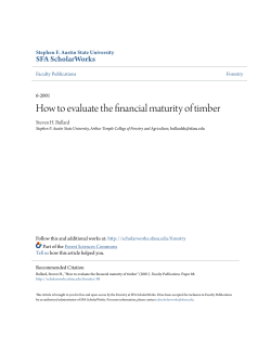 How to evaluate the financial maturity of timber