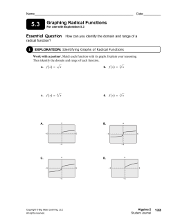 Graphing Radical Functions