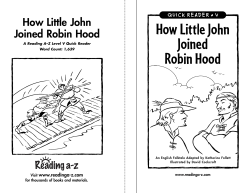 How Little John Joined Robin Hood