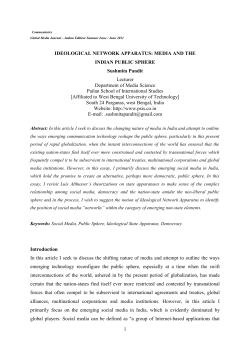 Ideological Network Apparatus Social Media and the Indian Public