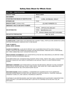 Grain Safety Data Sheet - leland farmers company