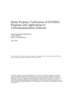 Safety Property Verification of ESTEREL Programs and