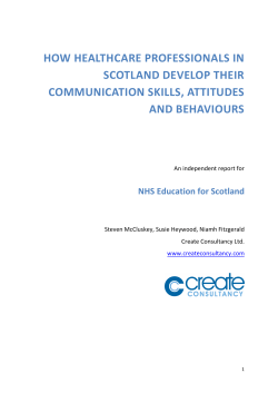 how healthcare professionals in scotland develop their