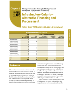 1.05 Infrastructure Ontario&mdash;Alternative Financing and Procurement