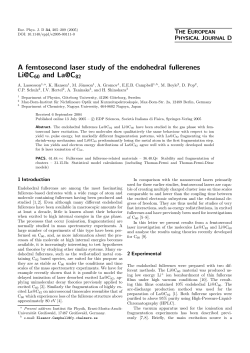 A femtosecond laser study of the endohedral fullerenes Li@C60 and