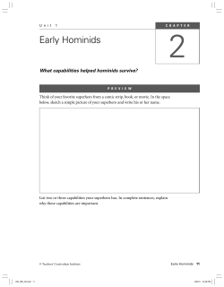 Early Hominids
