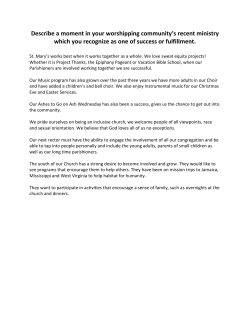 Describe a moment in your worshipping community`s recent ministry