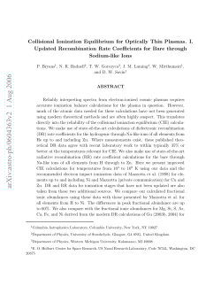Collisional Ionization Equilibrium for Optically Thin Plasmas. I