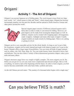 3.1 The Art of Origami (Grade 4) &mdash; PDF