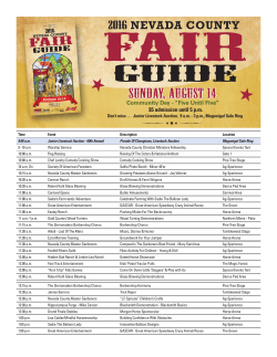 Schedule-Sunday - Nevada County Fairgrounds