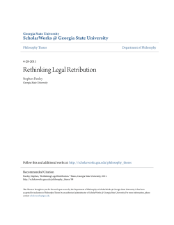 Rethinking Legal Retribution - ScholarWorks @ Georgia State