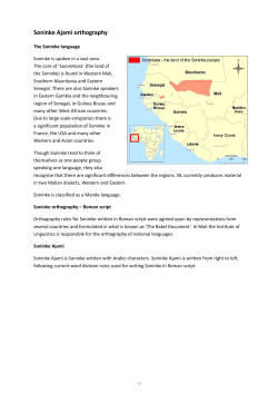 Soninke Ajami orthography