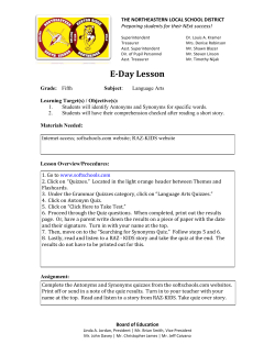 Language Arts E-Day 2 Assignment