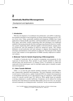 Genetically Modified Microorganisms